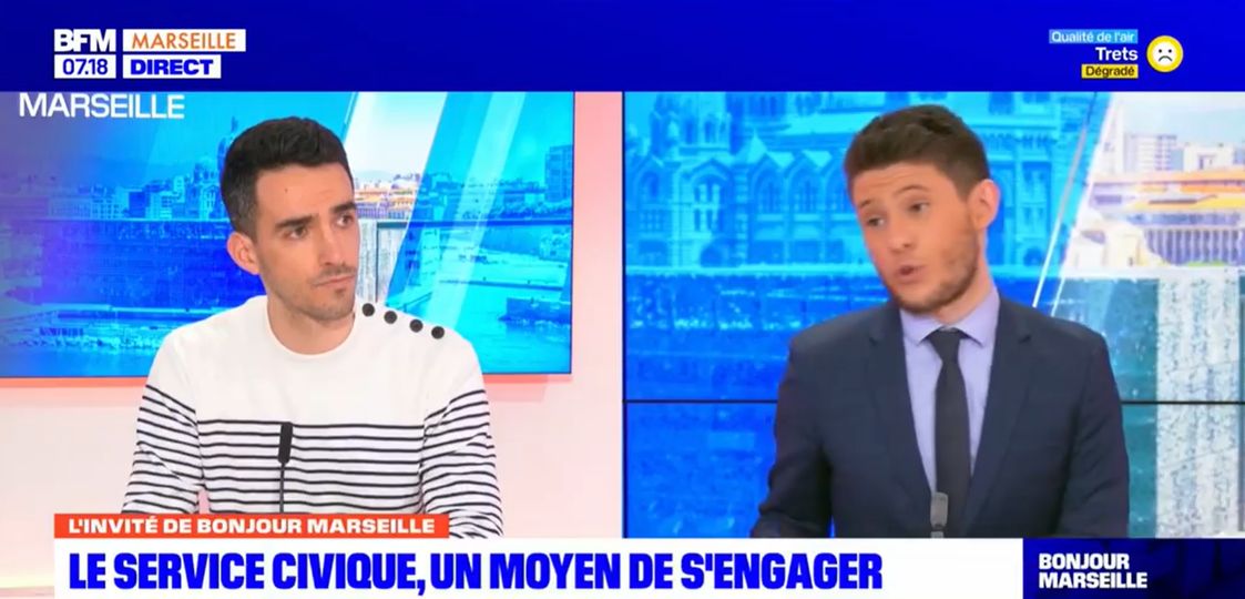 Service civique intervention BFM Marseille Provence